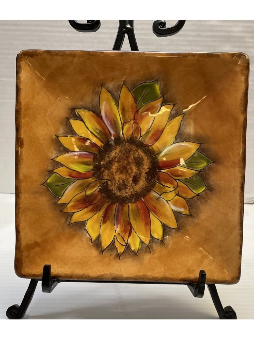 Clay Art Tuscan Sunflower 8.25" Salad Plate - NEW with Tag (READ)
